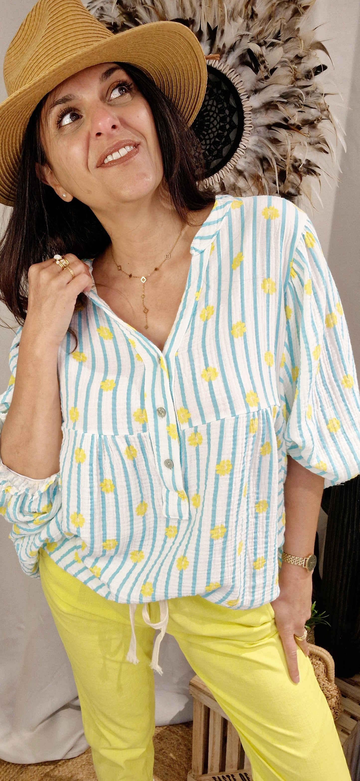 IRIS Blouse Vert celadon