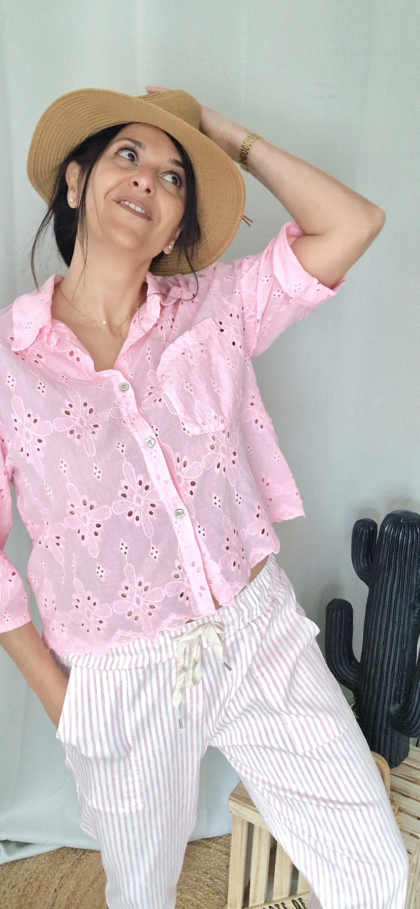 CAPUCINE Chemise Rose bébé
