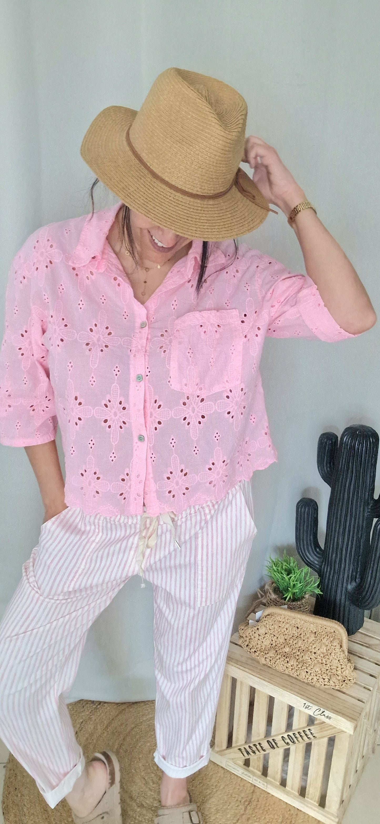 CAPUCINE Chemise Rose bébé