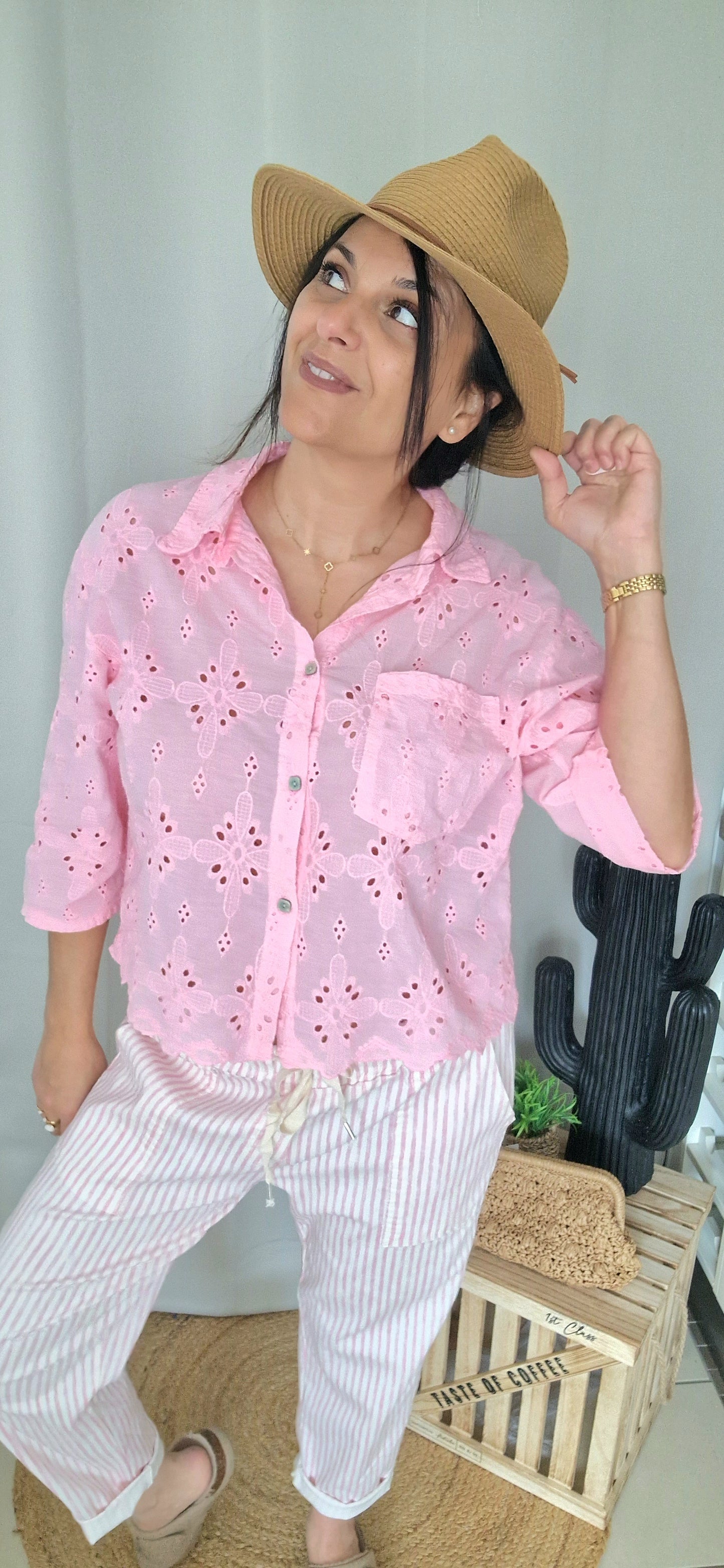 CAPUCINE Chemise Rose bébé