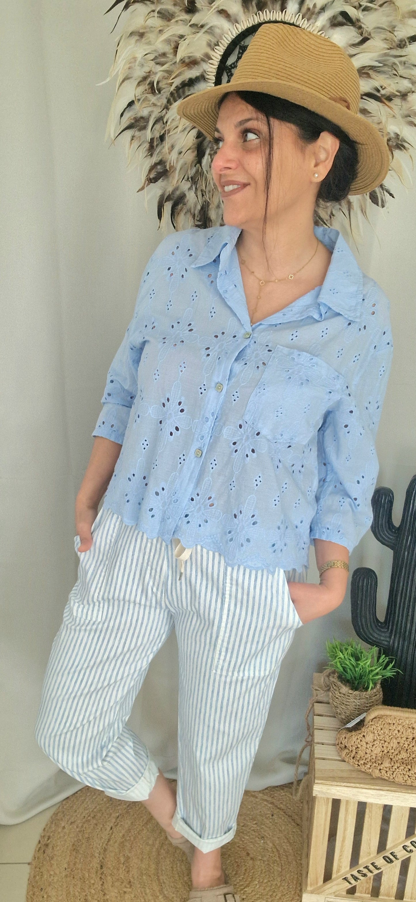 CAPUCINE Chemise Azur