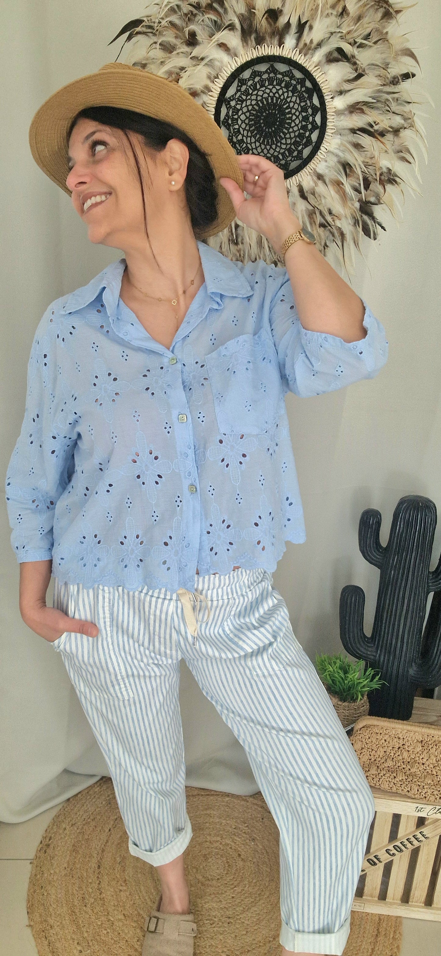 CAPUCINE Chemise Azur