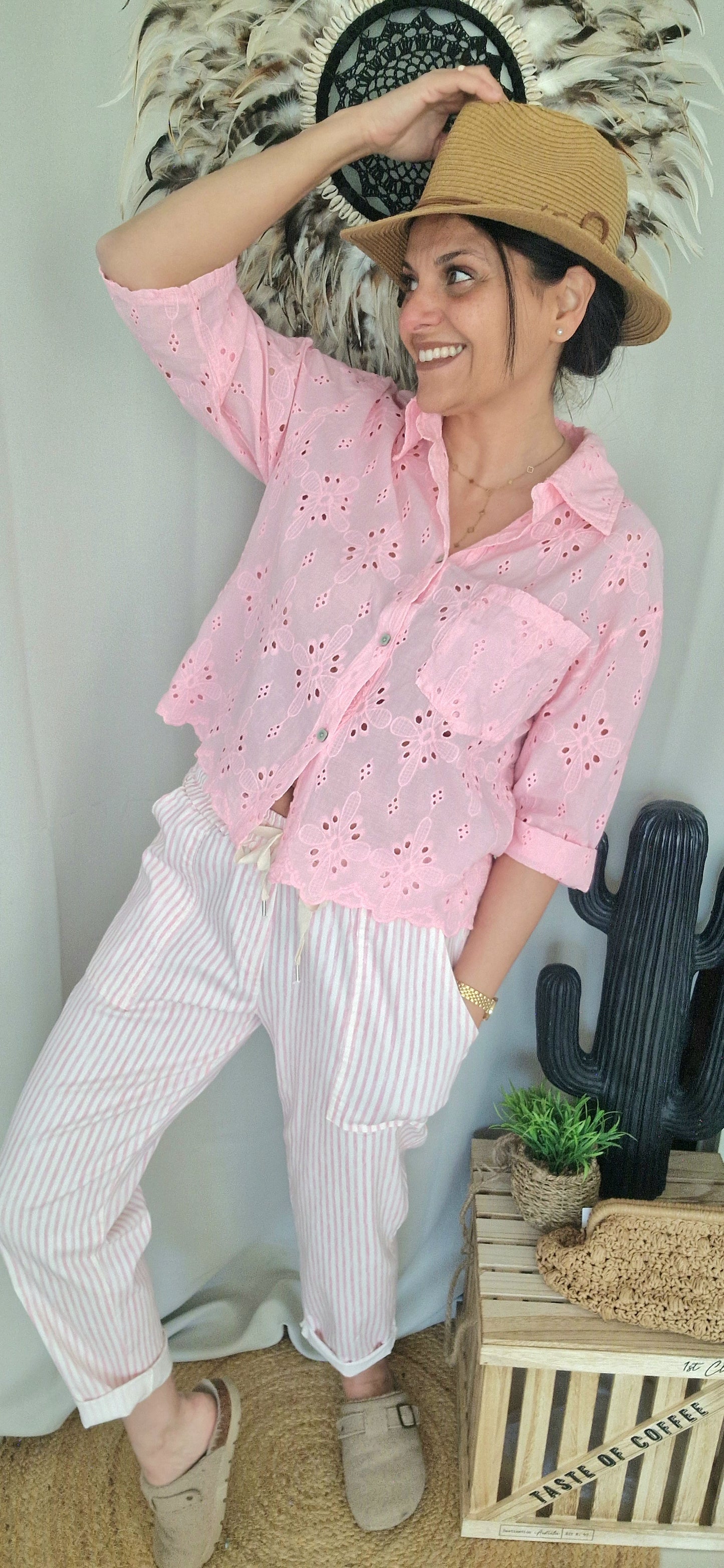 MARIN Pantalon Rose bébé