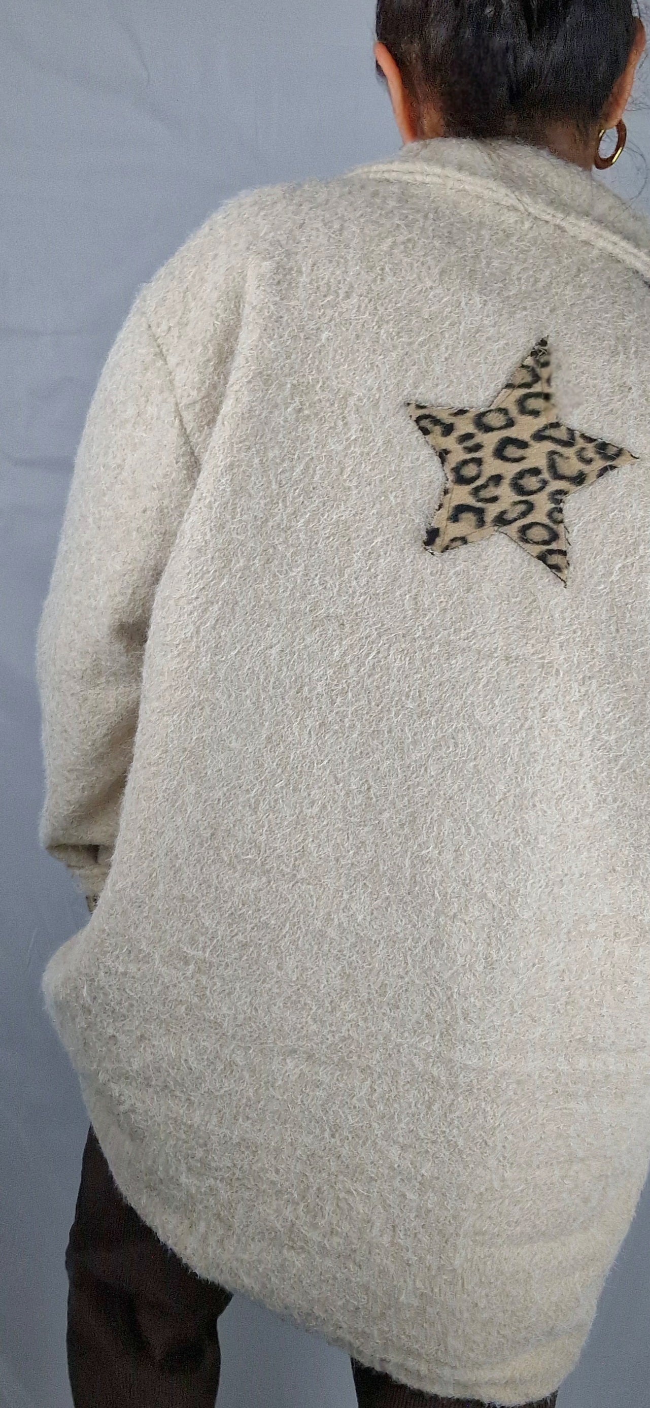 LEOSTAR Veste en laine Ecru