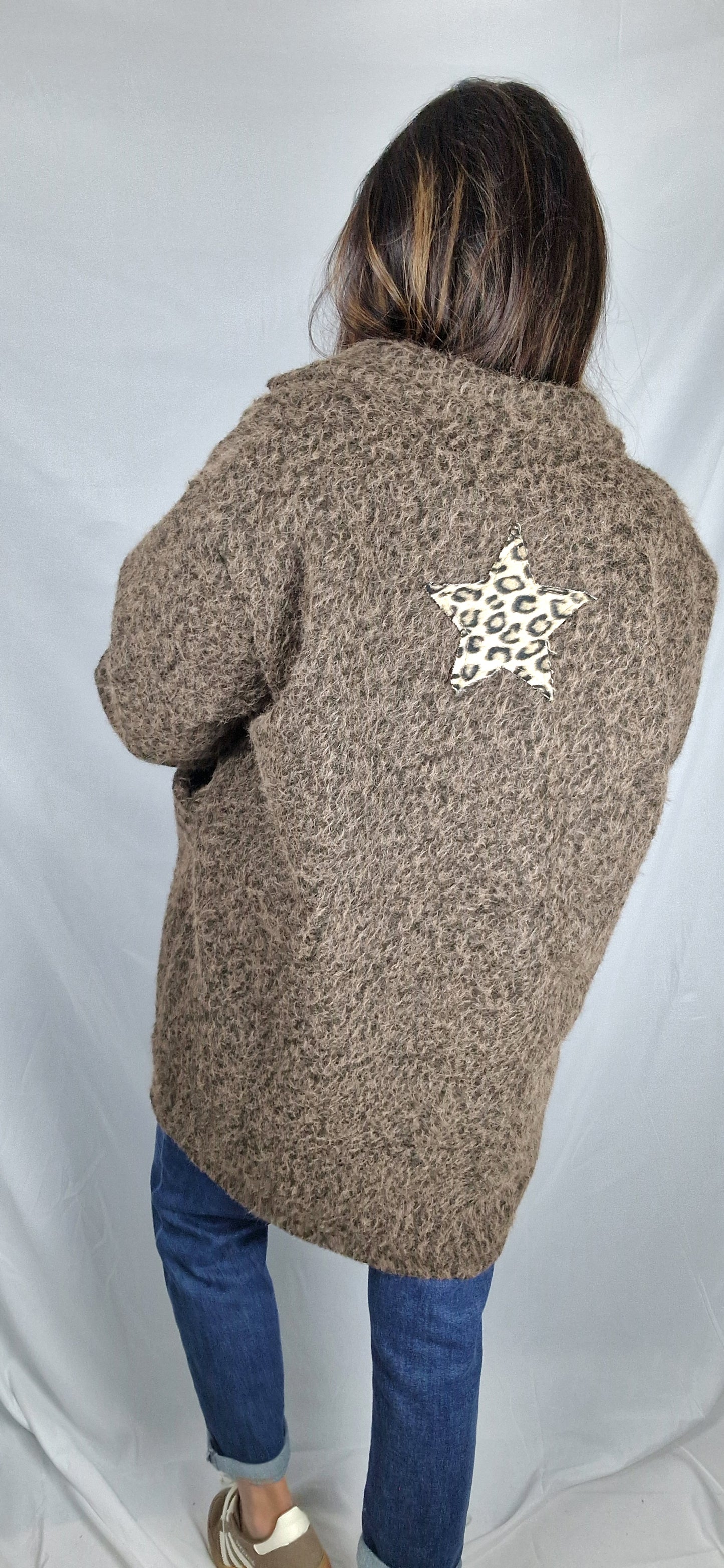 LEOSTAR Veste en laine Choco