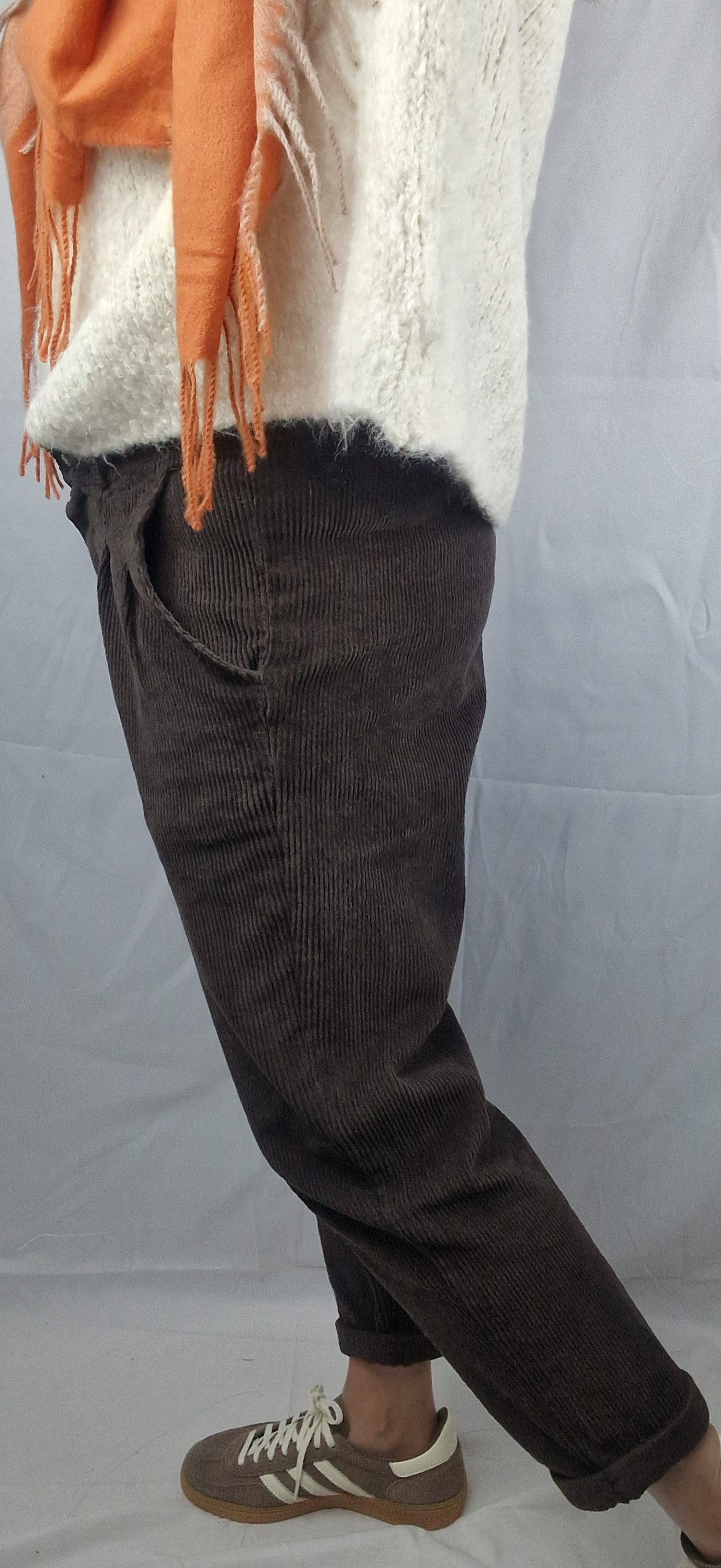 HARRY Pantalon velour marron