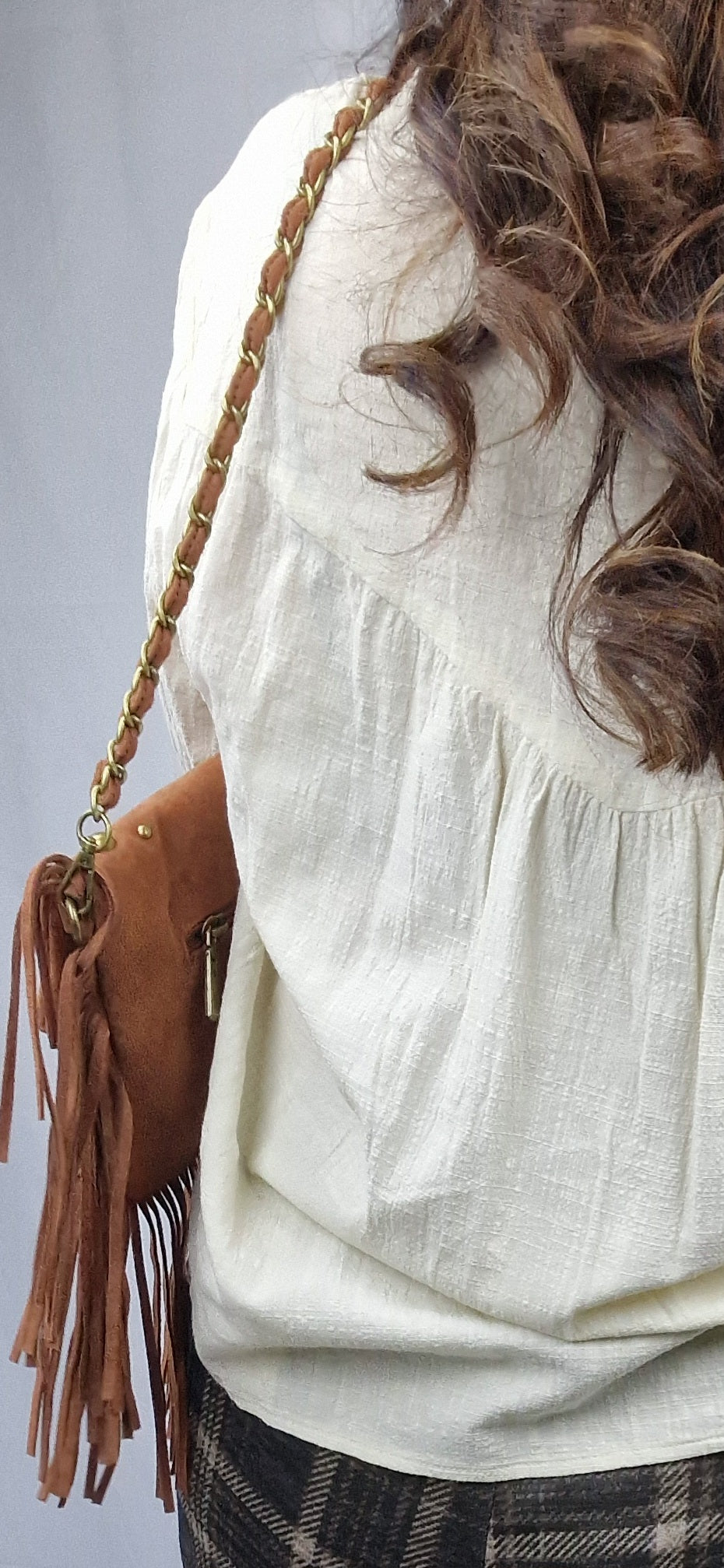 Blouse broderie sur les épaules pour femme