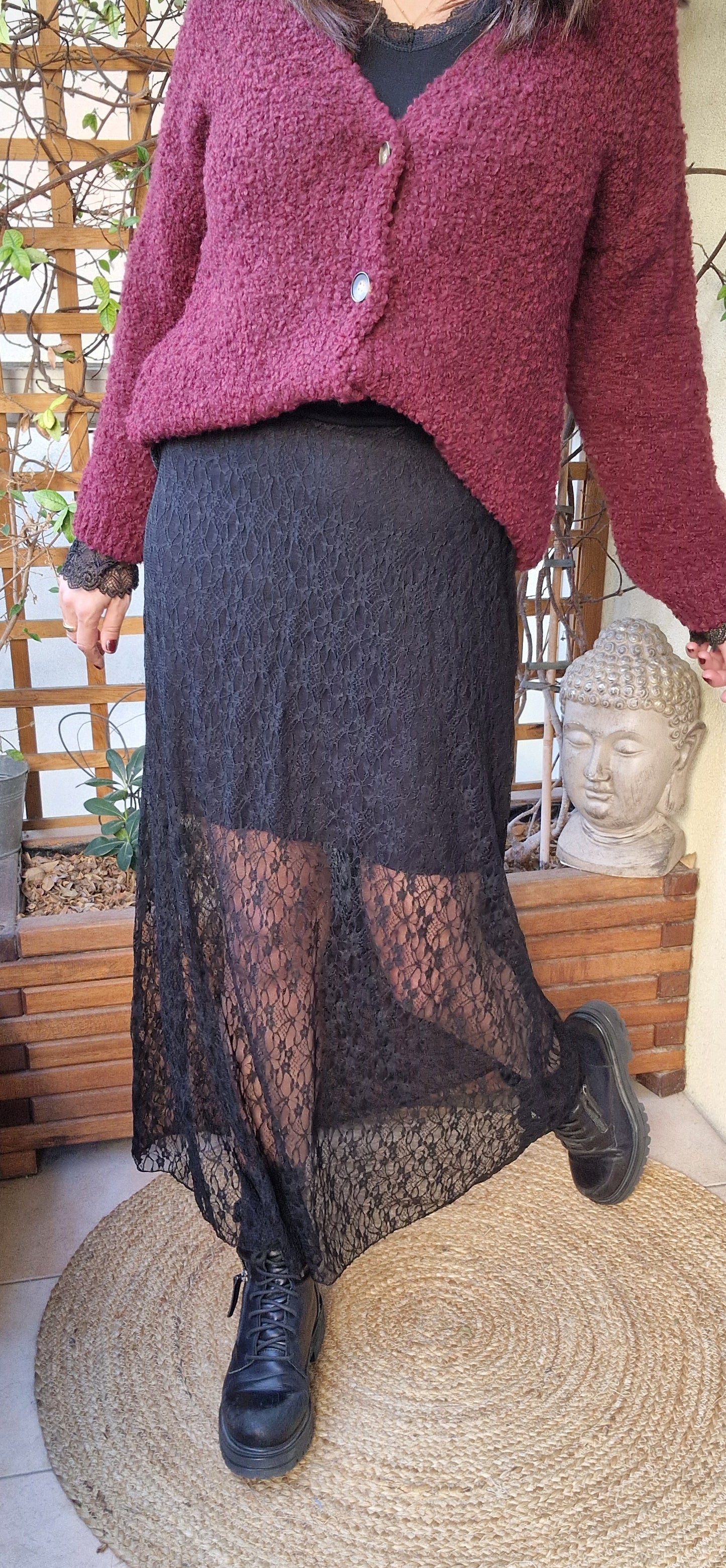 Jupe longue MARINA dentelle