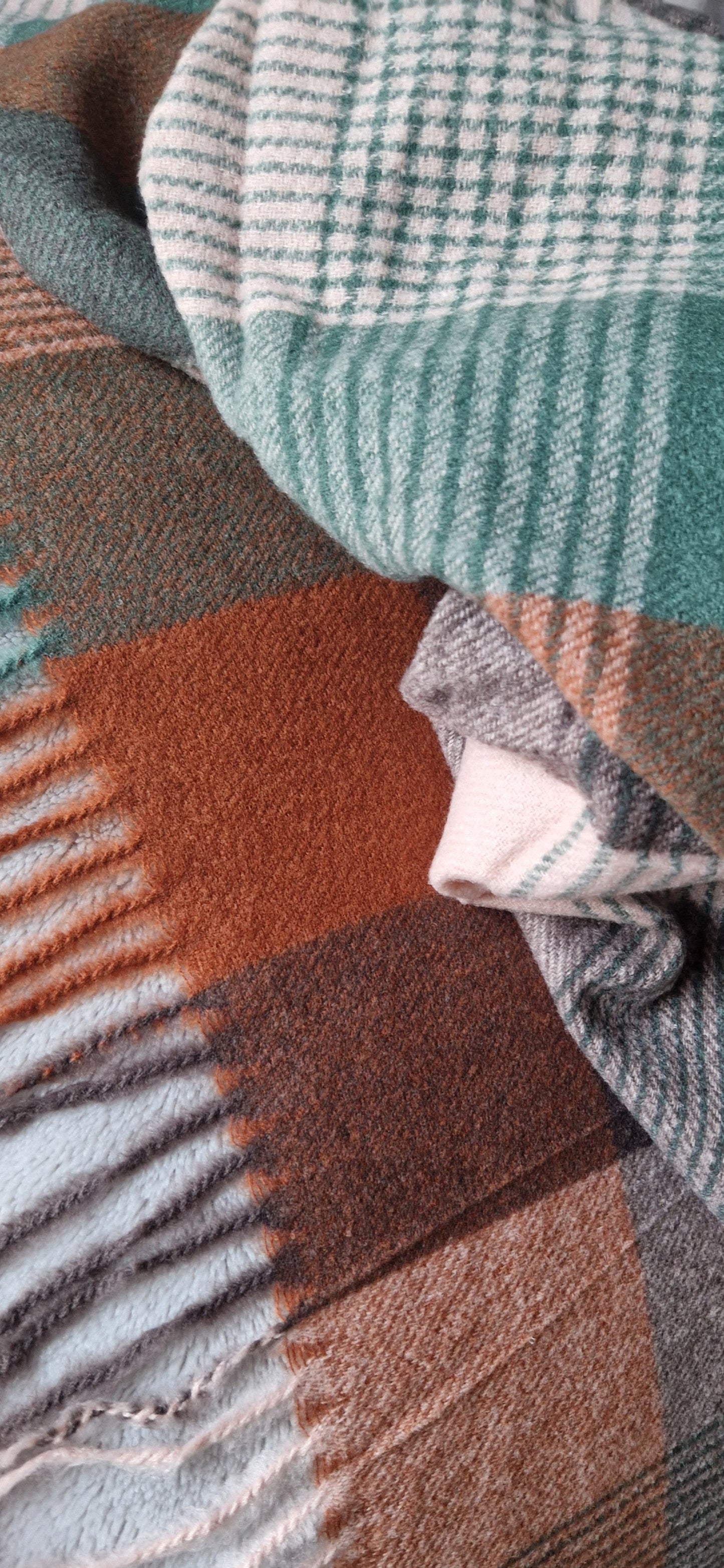 Étole Carreaux Brique