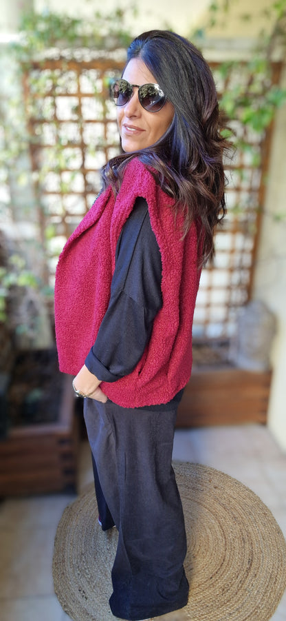 Gilet bordeaux
