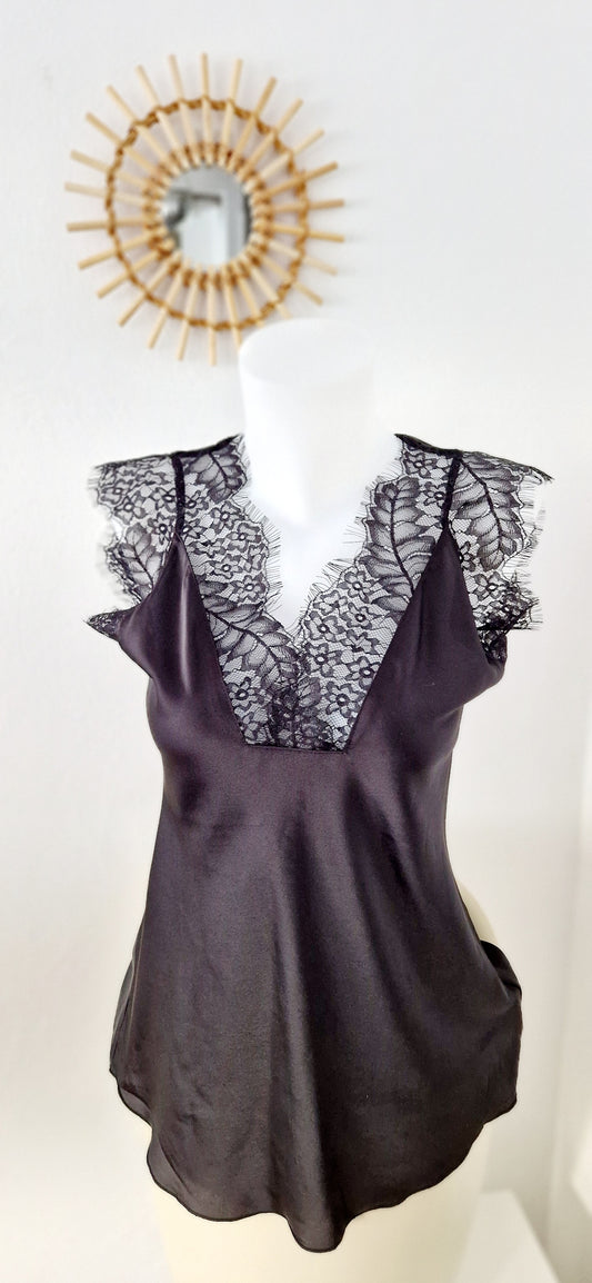 CHARMEUR top dentelle Noir