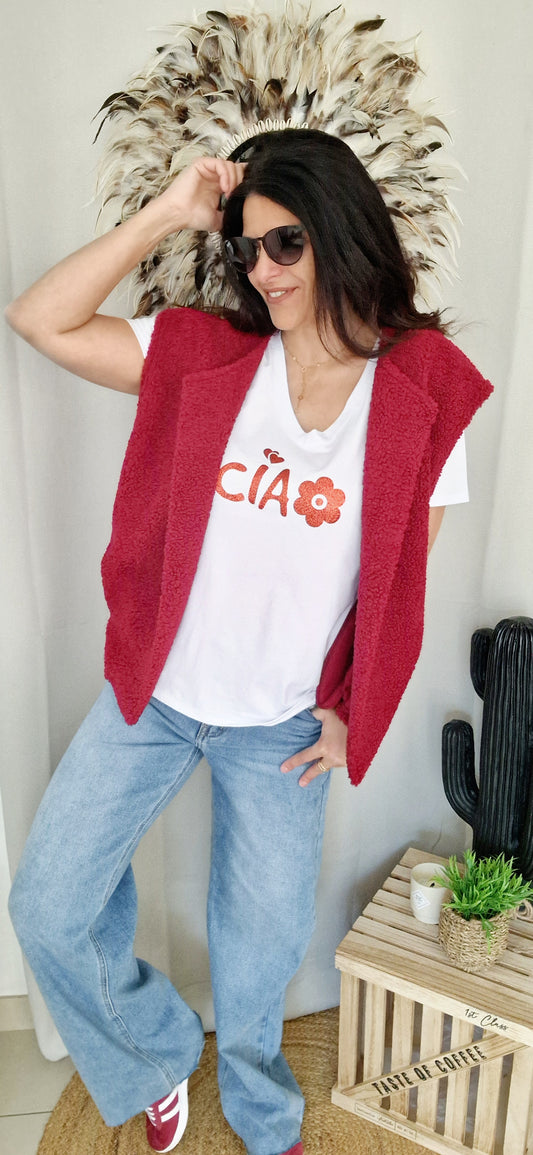 Gilet bordeaux