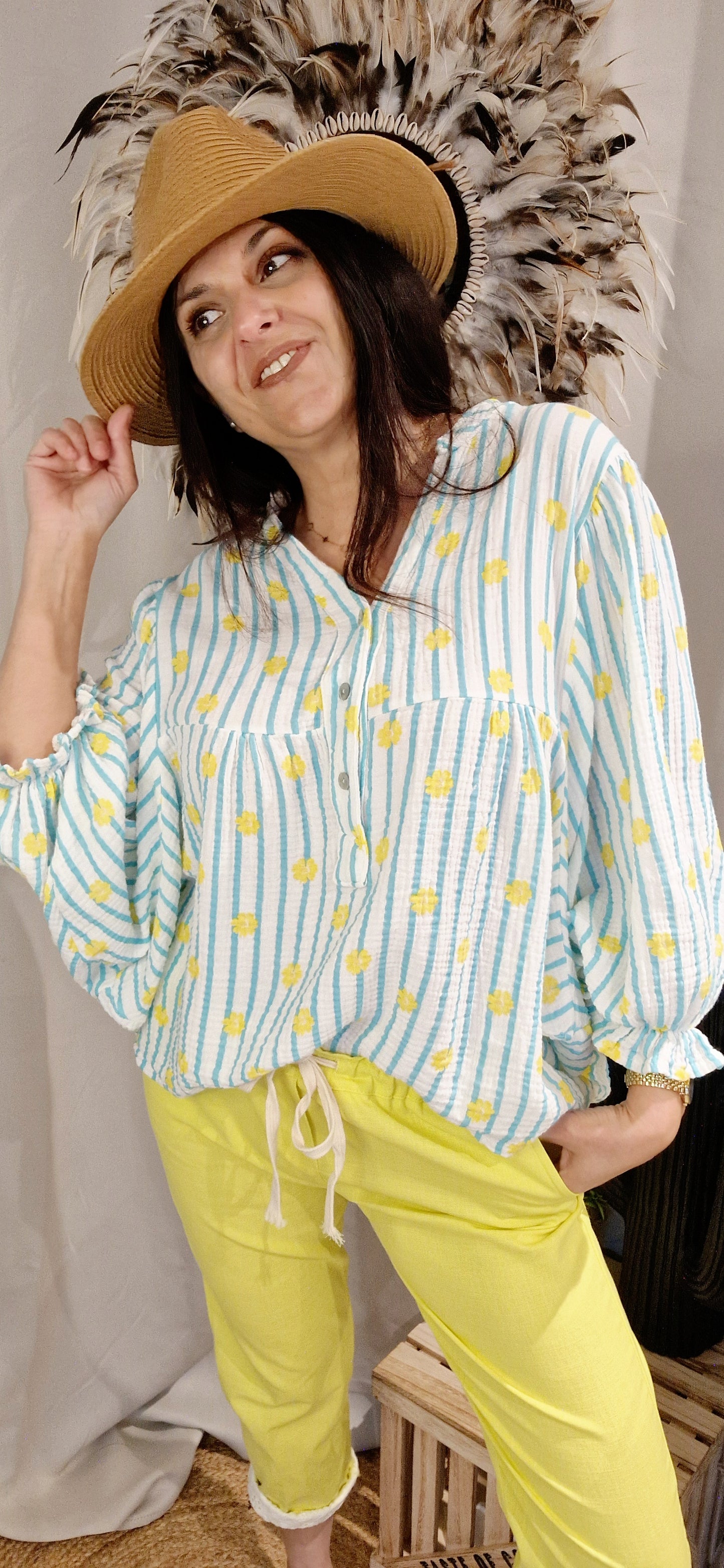 IRIS Blouse Vert celadon