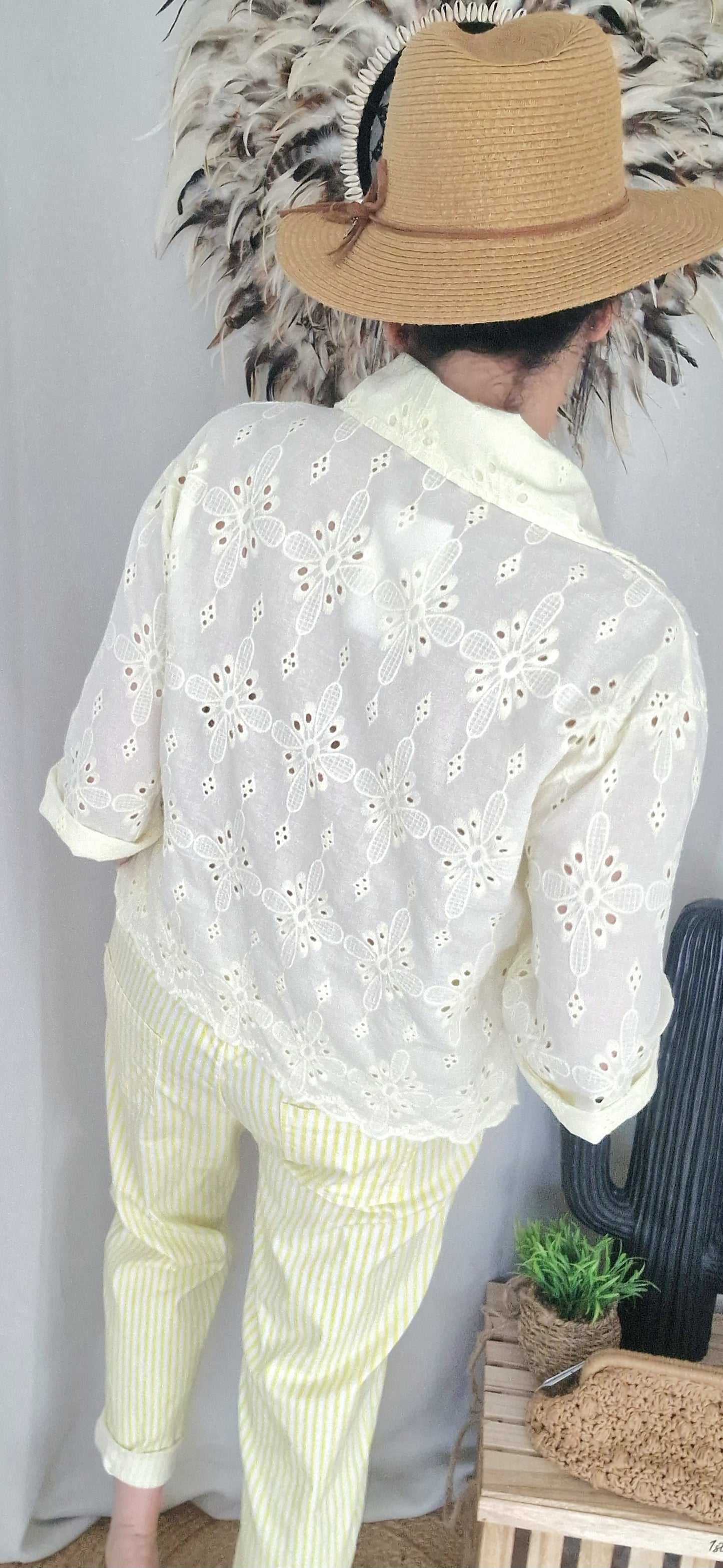 CAPUCINE Chemise jaune pastel