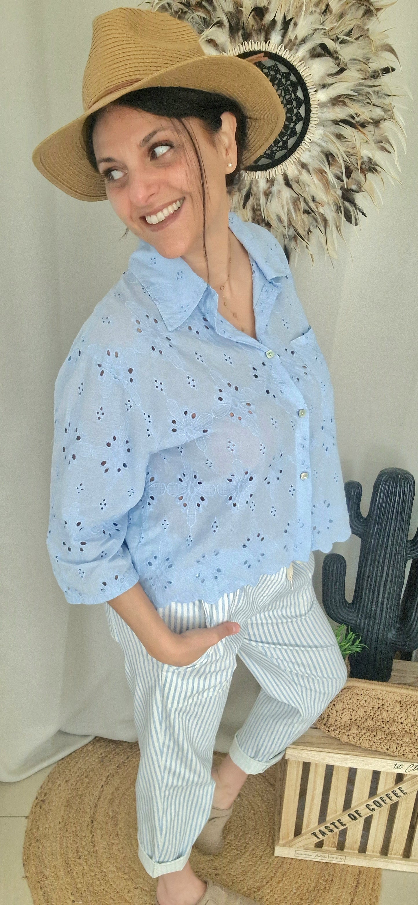 CAPUCINE Chemise Azur
