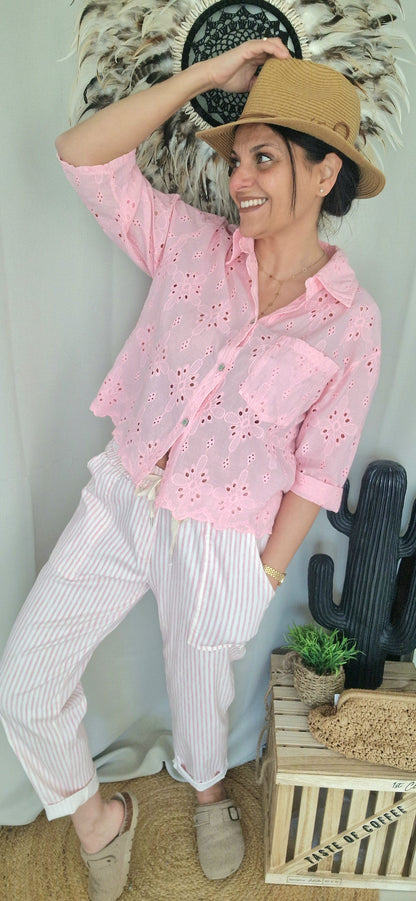 MARIN Pantalon Rose bébé
