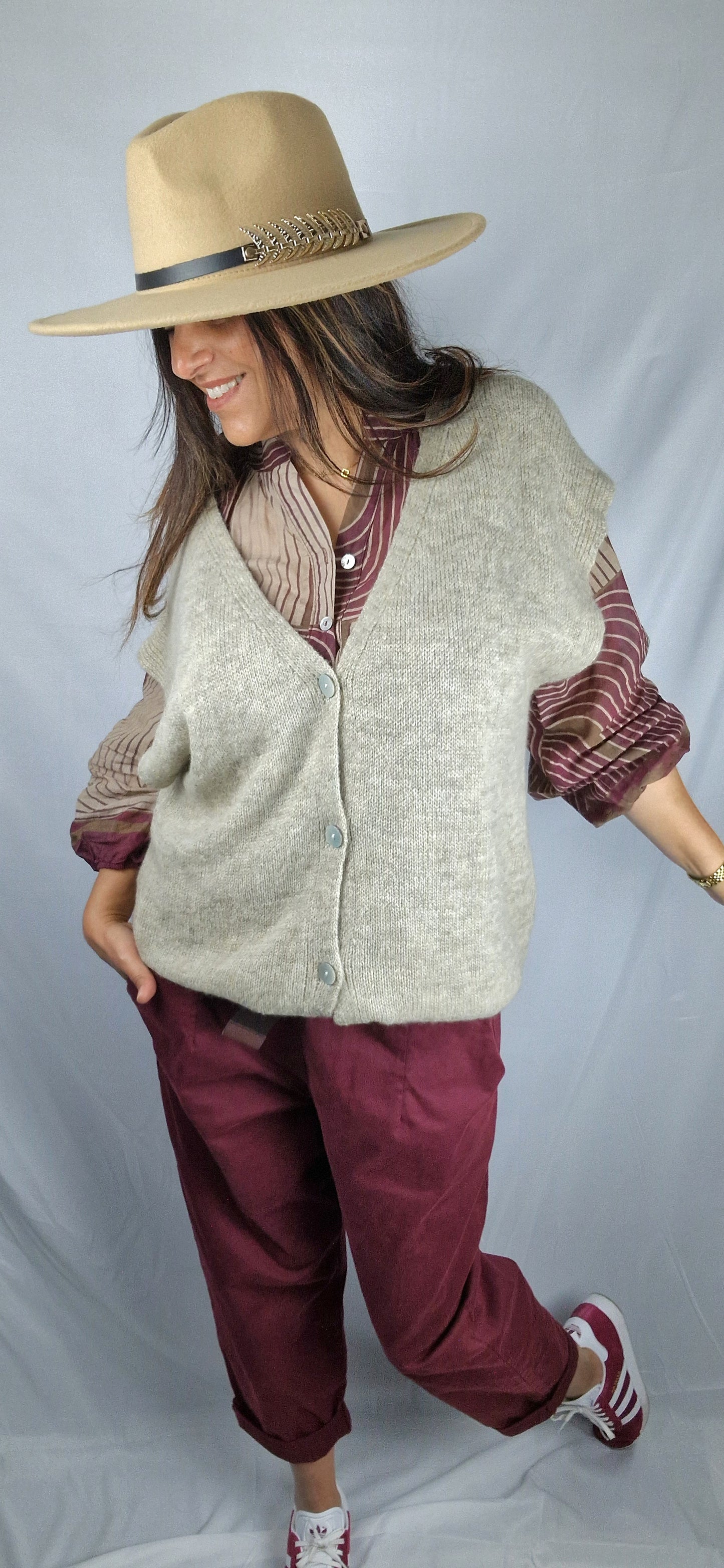 JULES Gilet Beige