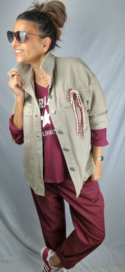 CLEMENCE Surchemise beige