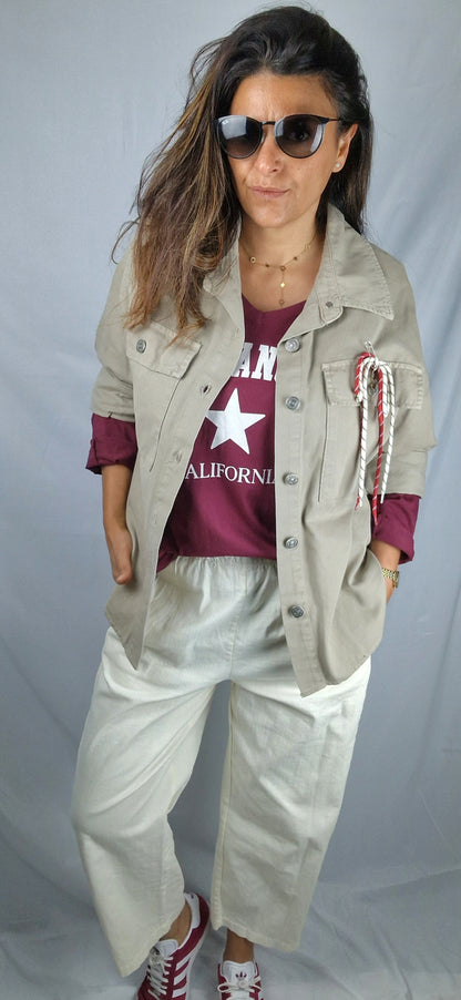 CLEMENCE Surchemise beige