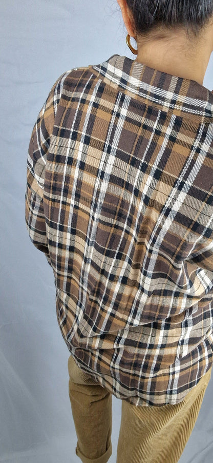 CHARLIE Chemise à carreaux marron