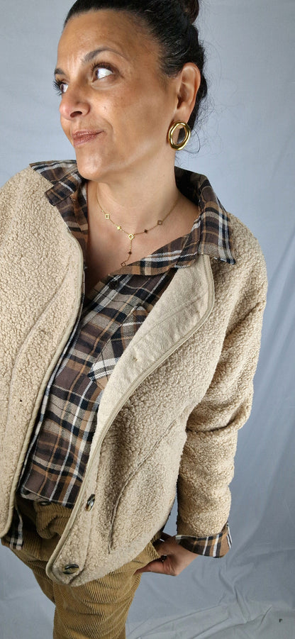 MAYA Veste laine Camel