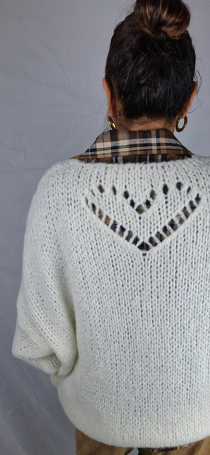 MALO Pull oversize blanc