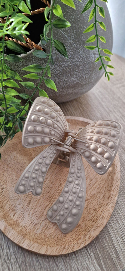 NOEUD Pince à cheveux beige