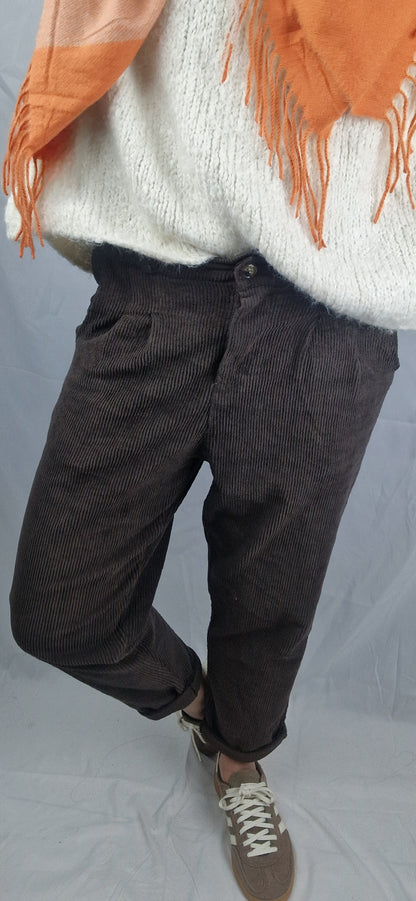 HARRY Pantalon velour marron