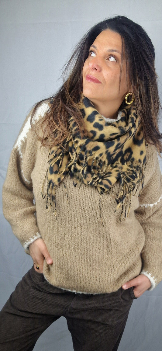 Bandana à franges LEOPARD