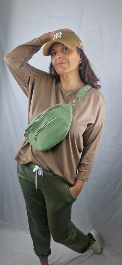 ELEGANCE Top foulard CAMEL