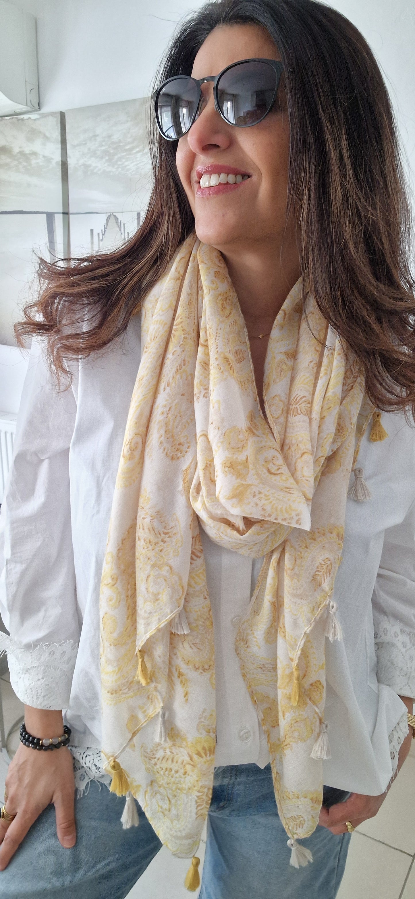 Foulard PAISLEY Jaune