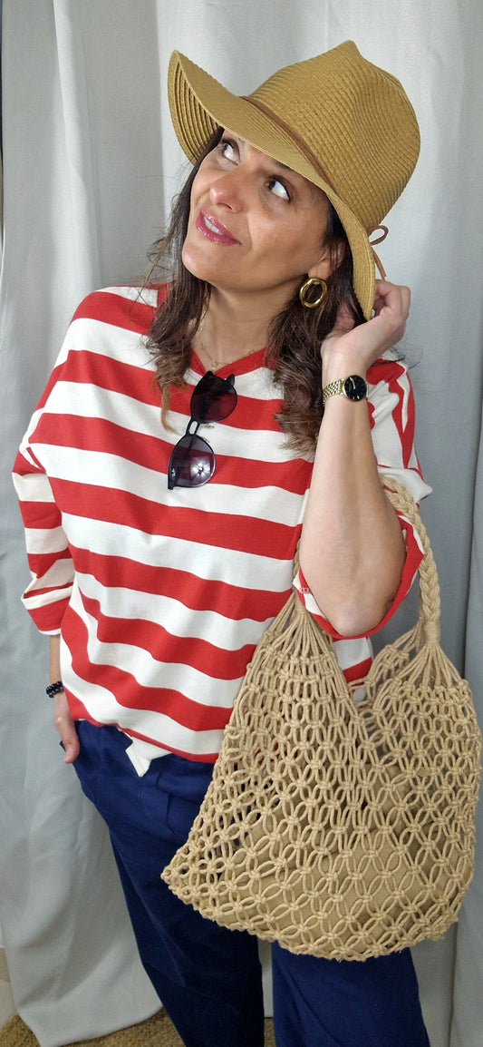 BOHEME Sac crochet Camel