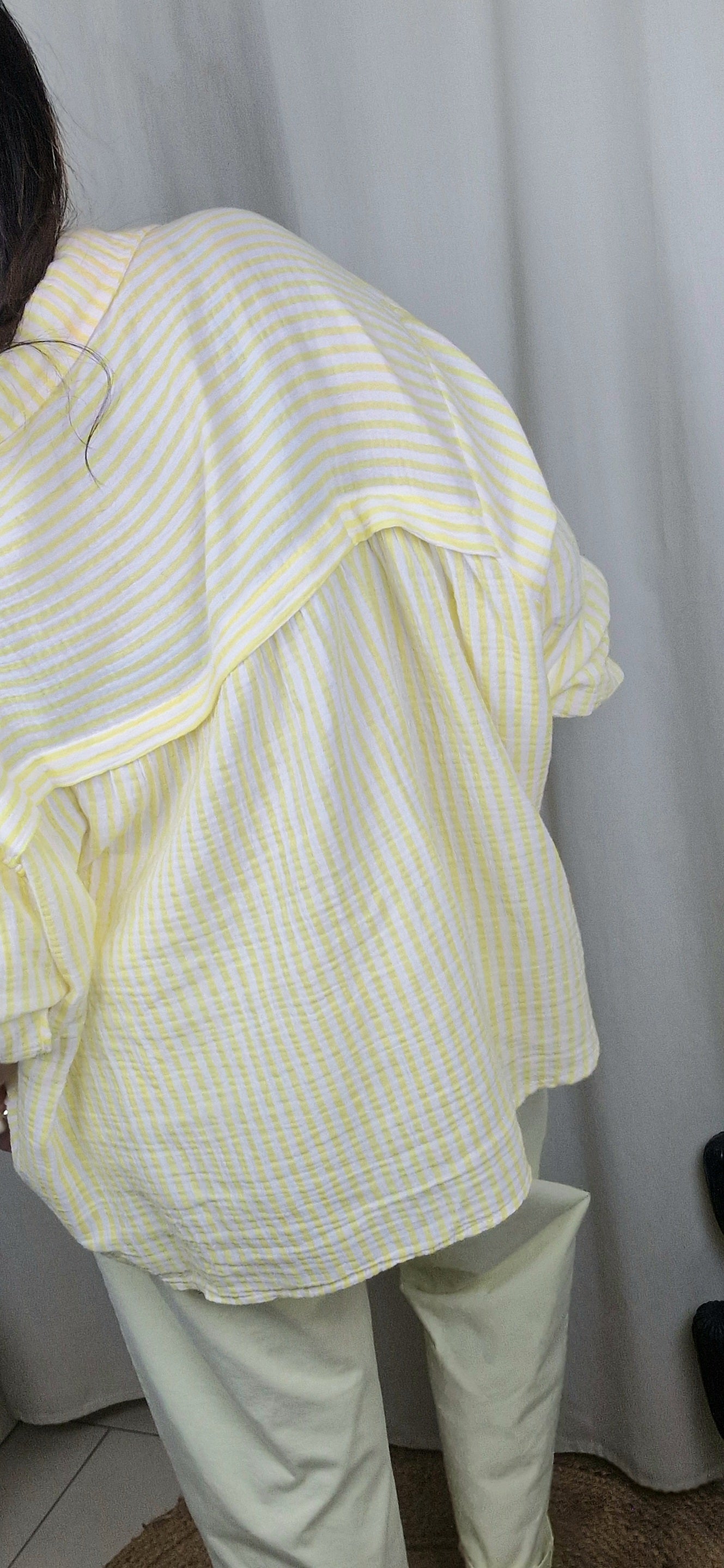 OCEANE Chemise rayée Jaune (Gaze de coton)