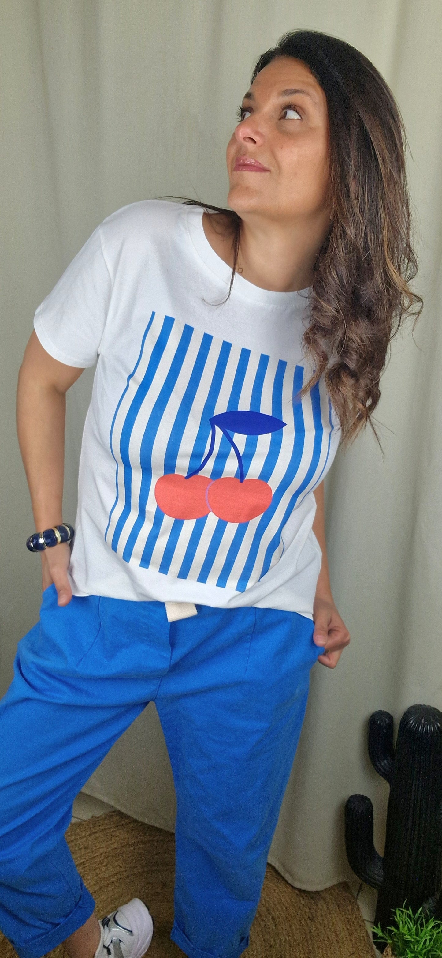 Cerise Tee-shirt rayé