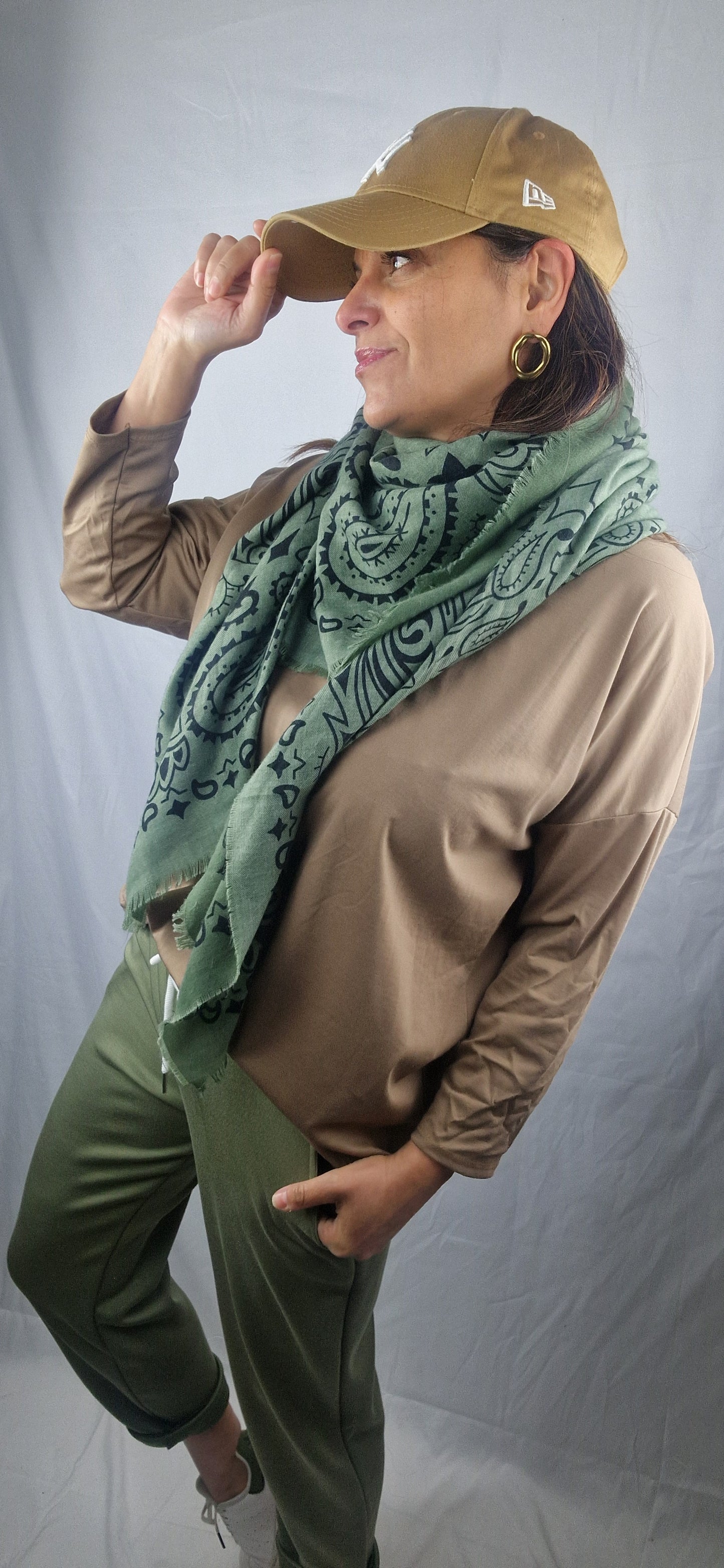Foulard Bandana kaki