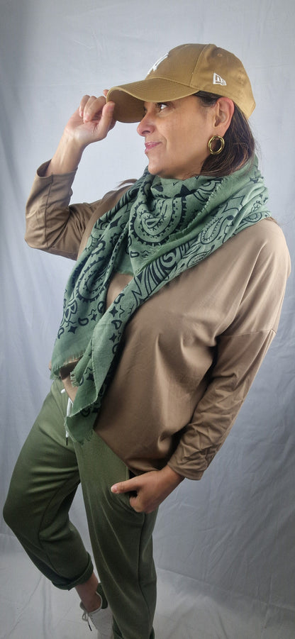 Foulard Bandana kaki