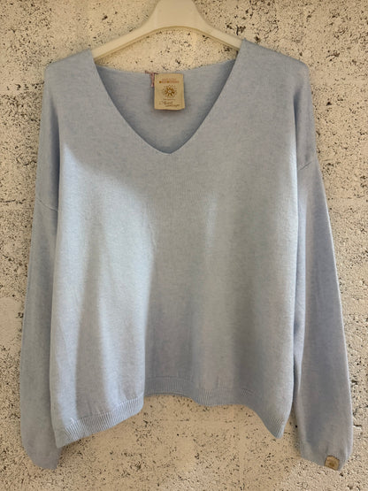 Pull bleu april vintage coloris bleur pour femme, collectionprintemps 