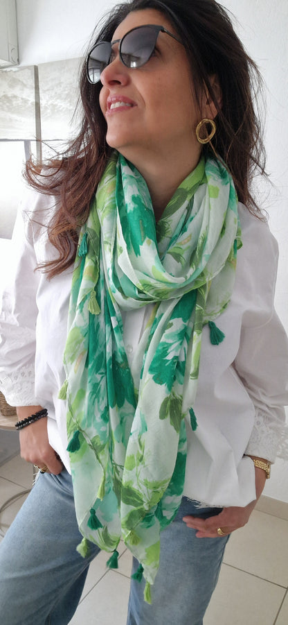 Foulard FLORA Vert