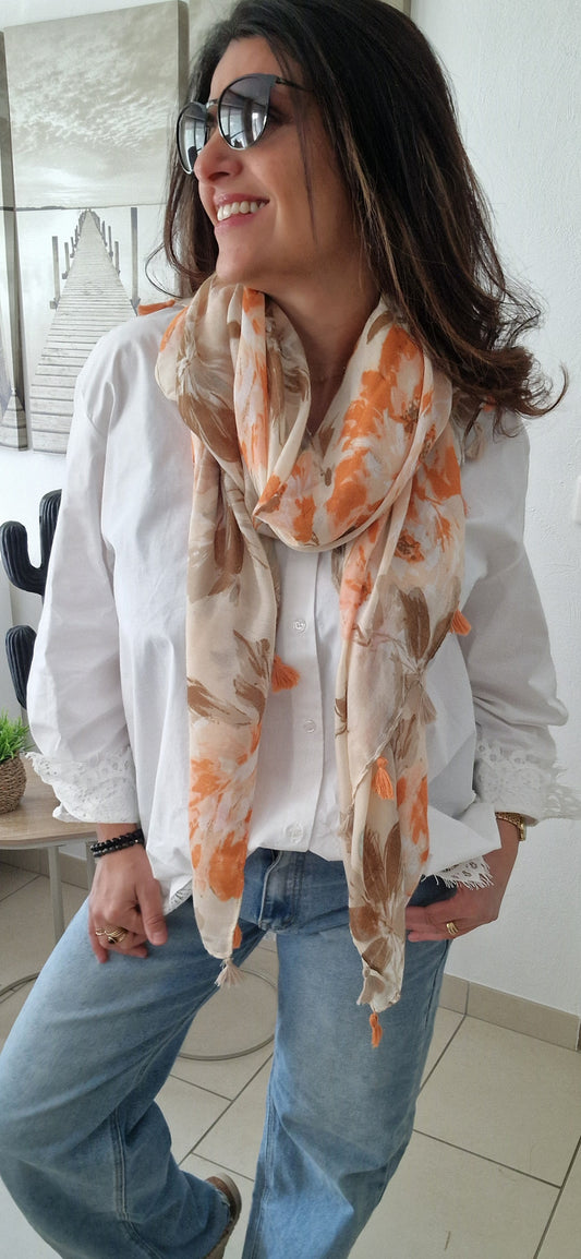 Foulard FLORA Orange