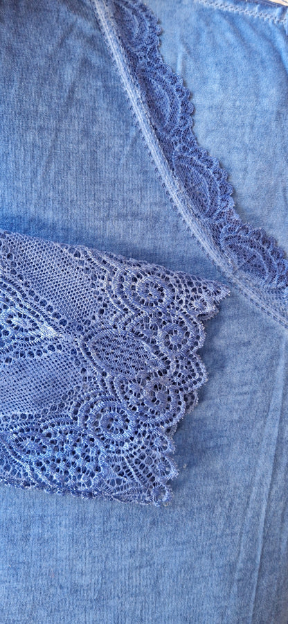 SUBTIL dentelle bleu Electric