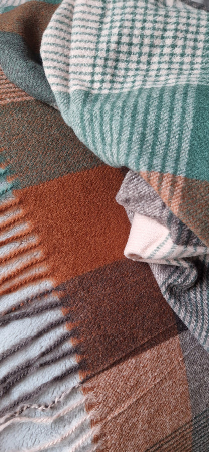 Étole Carreaux Brique