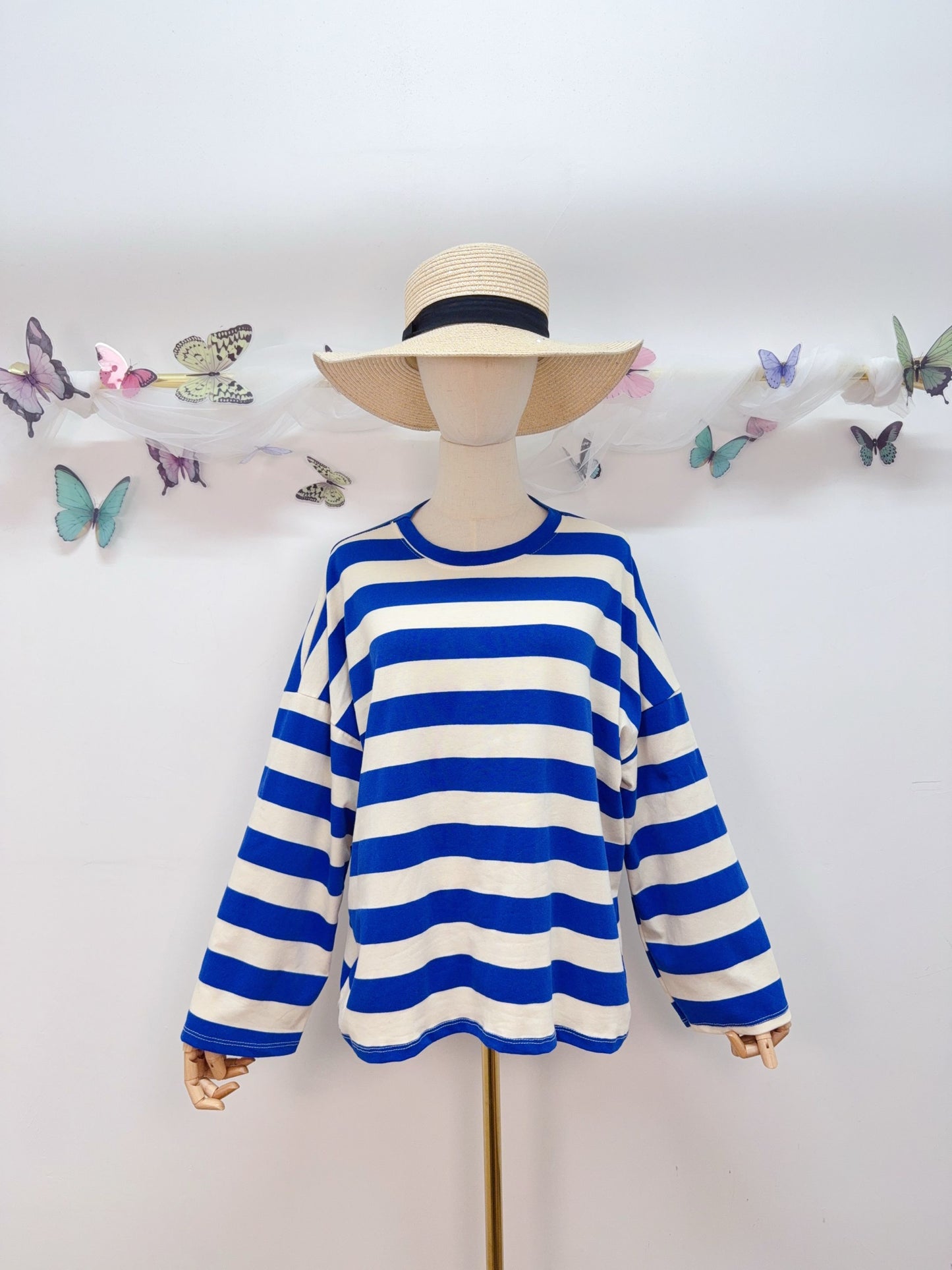 LULU Sweet rayée Bleu roi