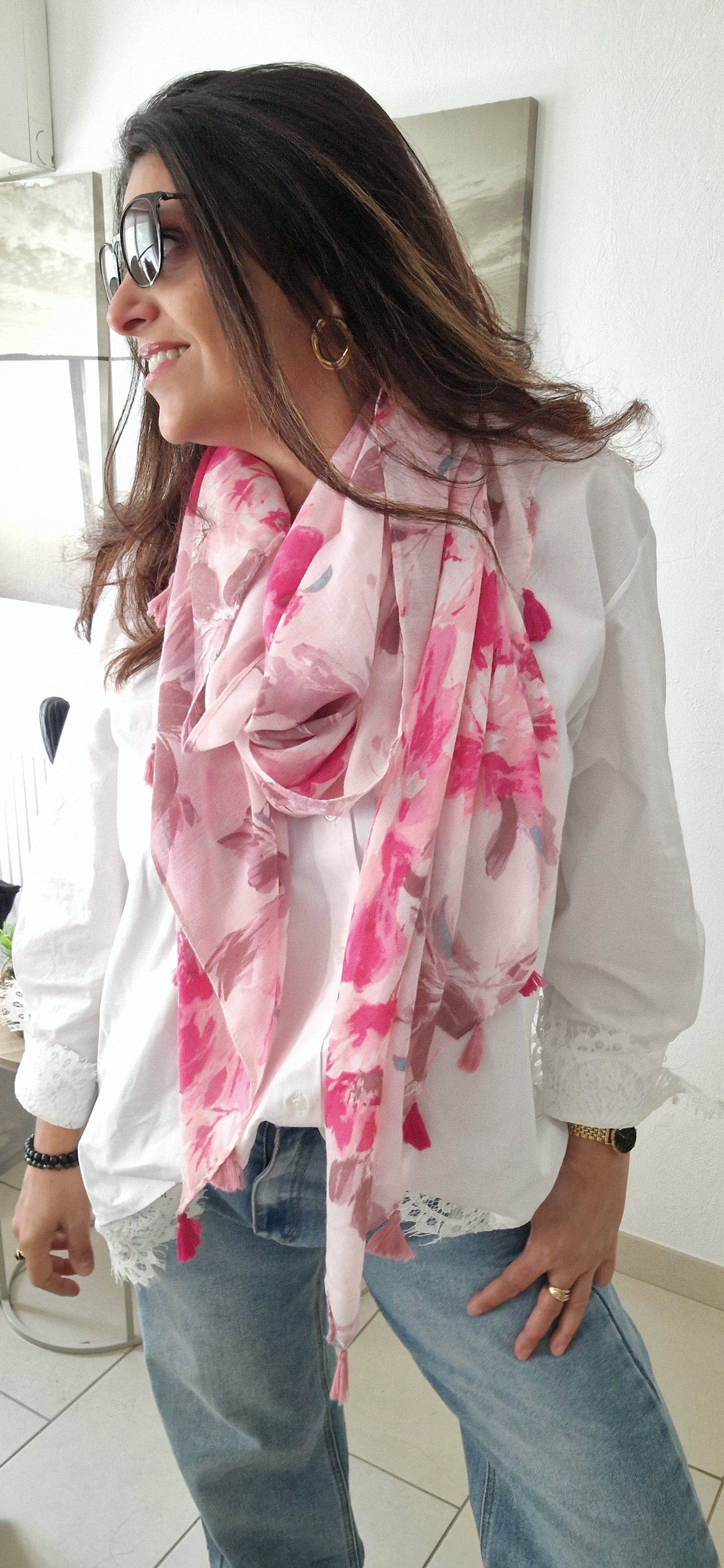 Foulard FLORA Rose
